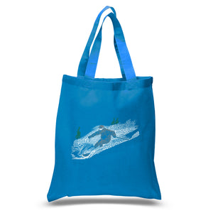 Ski - Small Word Art Tote Bag