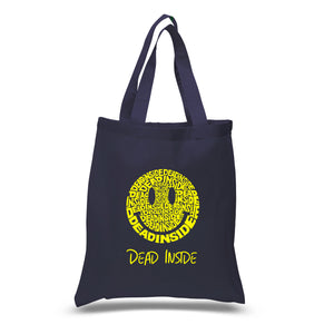 Dead Inside Smile - Small Word Art Tote Bag