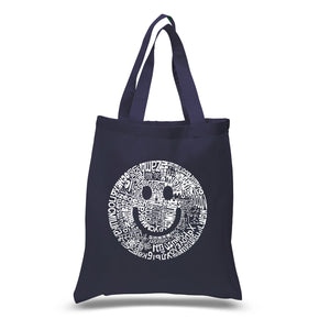 SMILE IN DIFFERENT LANGUAGES - Small Word Art Tote Bag