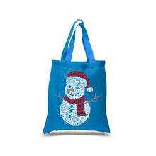 Load image into Gallery viewer, Christmas Snowman - Small Word Art Tote Bag