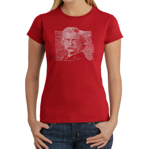 Mark Twain - Women's Word Art T-Shirt