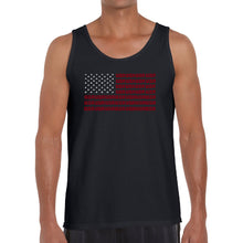 Load image into Gallery viewer, USA Flag  - Men&#39;s Word Art Tank Top
