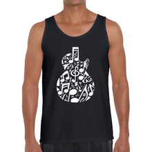 Load image into Gallery viewer, Music Notes Guitar - Men&#39;s Word Art Tank Top