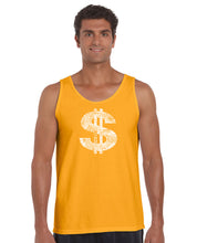 Load image into Gallery viewer, Dollar Sign - Men&#39;s Word Art Tank Top
