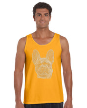 Load image into Gallery viewer, French Bulldog - Men&#39;s Word Art Tank Top