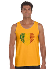 Load image into Gallery viewer, One Love Heart -  Men&#39;s Word Art Tank Top