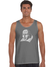 Load image into Gallery viewer, THE TITLES OF ALL OF WILLIAM SHAKESPEARE&#39;S COMEDIES &amp; TRAGEDIES - Men&#39;s Word Art Tank Top