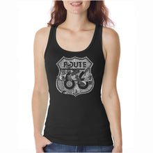 Load image into Gallery viewer, Stops Along Route 66  - Women&#39;s Word Art Tank Top