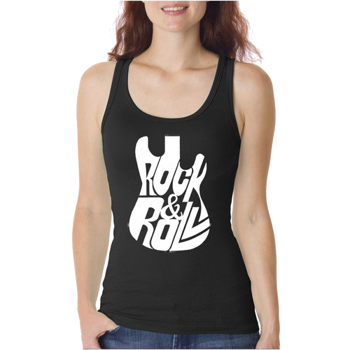 Rock And Roll Guitar - Women's Word Art Tank Top