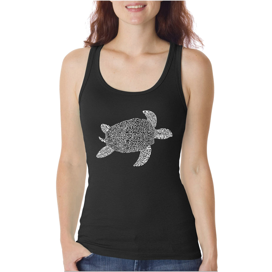 Turtle  - Women's Word Art Tank Top