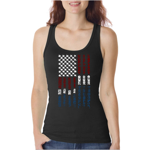 Support our Troops  - Women's Word Art Tank Top