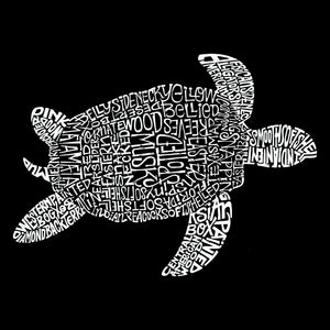 LA Pop Art Boy's Word Art Hooded Sweatshirt - Turtle