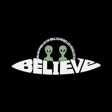 Load image into Gallery viewer, Believe UFO - Girl&#39;s Word Art Hooded Sweatshirt
