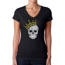 Load image into Gallery viewer, Brooklyn Crown  - Women&#39;s Word Art V-Neck T-Shirt