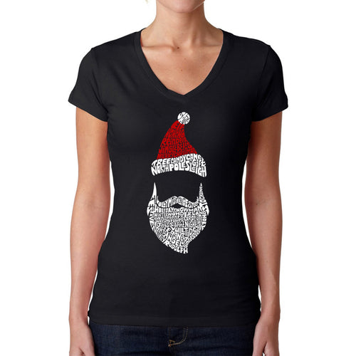 Santa Claus  - Women's Word Art V-Neck T-Shirt
