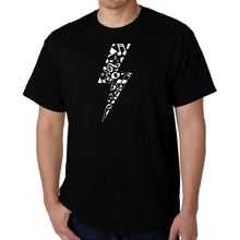Load image into Gallery viewer, Lightning Bolt  - Men&#39;s Word Art T-Shirt