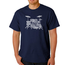 Load image into Gallery viewer, Drums - Men&#39;s Word Art T-Shirt