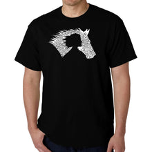 Load image into Gallery viewer, Girl Horse - Men&#39;s Word Art T-Shirt