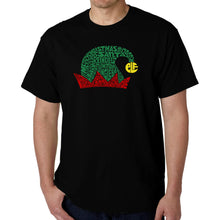 Load image into Gallery viewer, Christmas Elf Hat - Men&#39;s Word Art T-Shirt