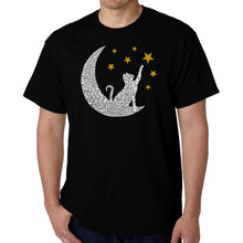Load image into Gallery viewer, Cat Moon - Men&#39;s Word Art T-Shirt