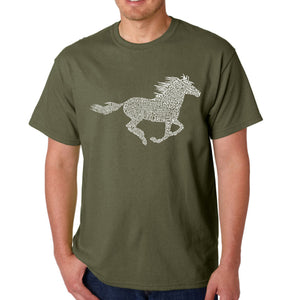 Horse Breeds - Men's Word Art T-Shirt
