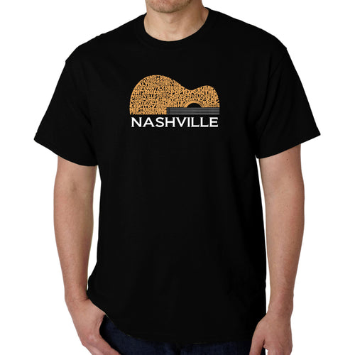 Nashville Guitar - Men's Word Art T-Shirt