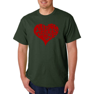 All You Need Is Love - Men's Word Art T-Shirt