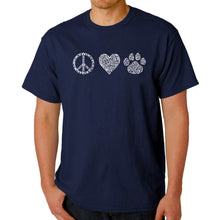 Load image into Gallery viewer, Peace Love Cats  - Men&#39;s Word Art T-Shirt