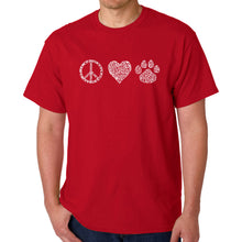 Load image into Gallery viewer, Peace Love Cats  - Men&#39;s Word Art T-Shirt