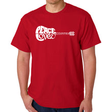 Load image into Gallery viewer, Peace Love Country  - Men&#39;s Word Art T-Shirt