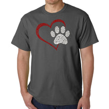Load image into Gallery viewer, Paw Heart - Men&#39;s Word Art T-Shirt