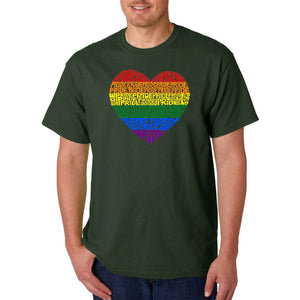 Pride Heart - Men's Word Art T-Shirt