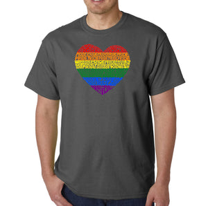 Pride Heart - Men's Word Art T-Shirt