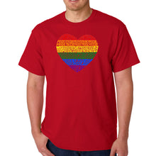 Load image into Gallery viewer, Pride Heart - Men&#39;s Word Art T-Shirt
