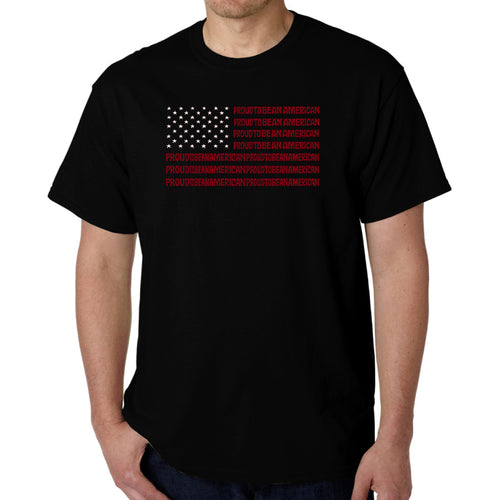 Proud To Be An American - Men's Word Art T-Shirt