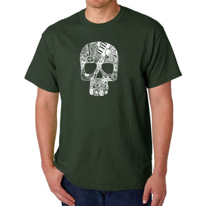 Rock n Roll Skull - Men's Word Art T-Shirt