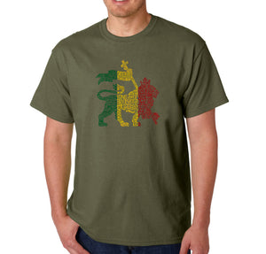 One Love Rasta Lion - Men's Word Art T-Shirt