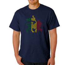 Load image into Gallery viewer, One Love Rasta Lion - Men&#39;s Word Art T-Shirt