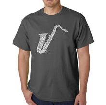 Load image into Gallery viewer, Sax - Men&#39;s Word Art T-Shirt