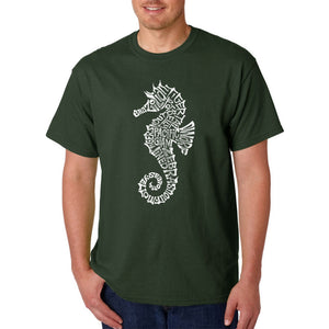 Types of Seahorse - Men's Word Art T-Shirt