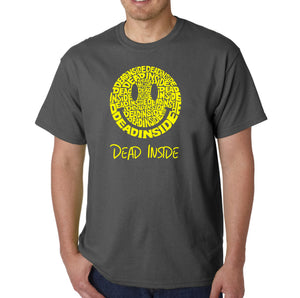 Dead Inside Smile - Men's Word Art T-Shirt