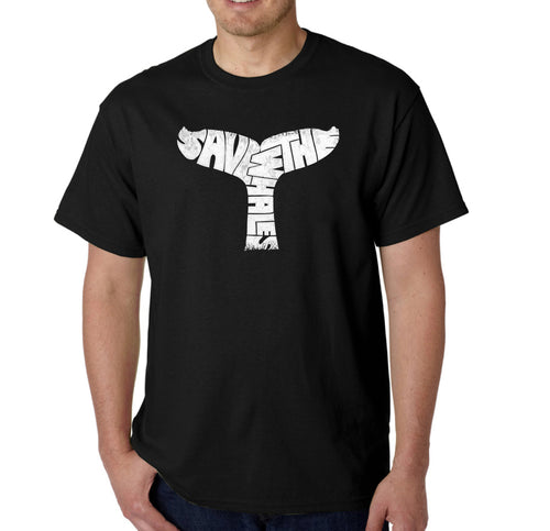 SAVE THE WHALES - Men's Word Art T-Shirt