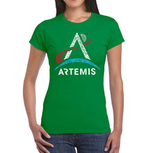 Load image into Gallery viewer, NASA Artemis Logo - Women&#39;s Word Art T-Shirt