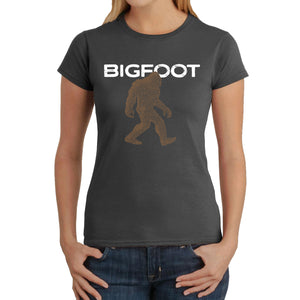 Bigfoot - Women's Word Art T-Shirt