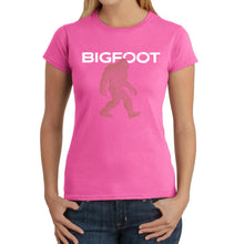 Load image into Gallery viewer, Bigfoot - Women&#39;s Word Art T-Shirt
