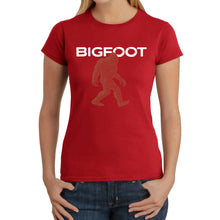 Load image into Gallery viewer, Bigfoot - Women&#39;s Word Art T-Shirt