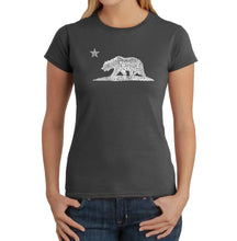 Load image into Gallery viewer, California Bear - Women&#39;s Word Art T-Shirt