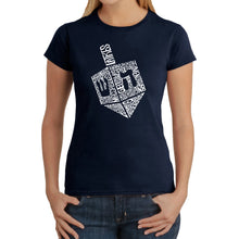 Load image into Gallery viewer, Hanukkah Dreidel - Women&#39;s Word Art T-Shirt