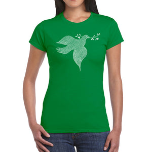 Dove -  Women's Word Art T-Shirt