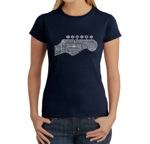 Guitar Head - Women's Word Art T-Shirt